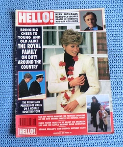 1991 Hello! Magazine 141 Royalty, Celebrity, Kirk Douglas, Princess Diana Plus - Picture 1 of 3