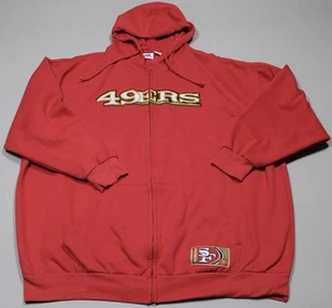 San Francisco 49ers Hoodie Mens 4XL NFL Football Full Zip Sweatshirt Majestic - Picture 1 of 7