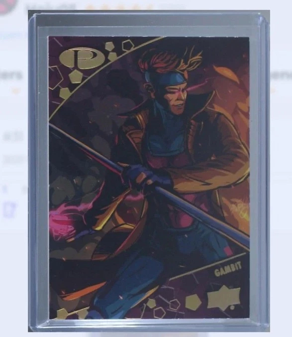 2021 Upper Deck Marvel Premier Gold Foil 15/15 Gambit #31 3kg - Image 1 of 1