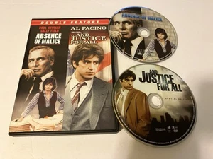 AND JUSTICE FOR ALL DVD ABSENCE OF MALICE PAUL NEWMAN SALLY FIELD AL PACINO - Picture 1 of 5