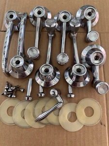 1965 FORD GALAXIE WINDOW CRANK DOOR HANDLES SCREWS ESCUTCHISON WASHERS - Picture 1 of 9
