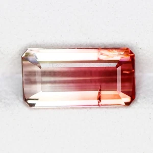2.83Ct Superb Octagan 13.1X7.1 MM Bi Color Mozambique Natural Bi Col Tourmaline - Picture 1 of 5