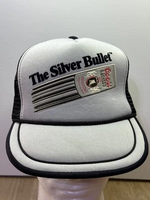 Gorra vintage Coors Light The Silver Bullet Hat malla espuma cuerda Snapback Foto 1 de 4