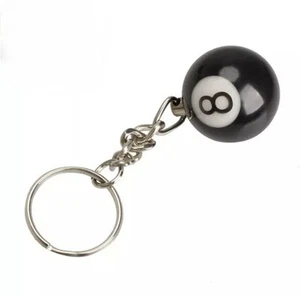 Pool 8 Ball Billiards Charm Keychain Pendant Cool Player Gift - Picture 1 of 5