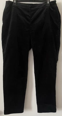 Pantalón corto Jill para mujer talla 14 terciopelo negro cremallera lateral Foto 1 de 4