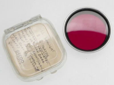  Leica GECOO E.Leitz Wetzlar Chrome Rim R.H. Red Filter for Summitar #2 ... MINT - Image 1 of 4