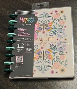 Happy Planner 2025 12 Months Classic Layout 7x9.25 Customizable Beautiful Life - Picture 1 of 18