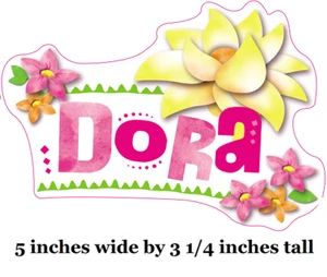 Calcomanía de pared con logotipo de Dora la Exploradora flores vinilo pegatina cáscara y palo decoración artística - Imagen 1 de 1