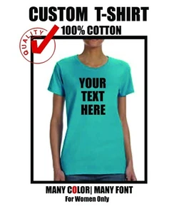 Individuelles T-Shirt für Frauen Erstellen Sie Ihr eigenes T-Shirt Fügen Sie Ihren Text hinzu - Kostenloser Versand - Bild 1 von 12