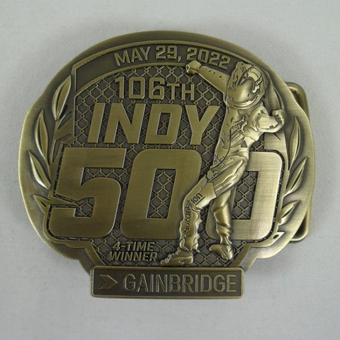 2022 Indianapolis 500 106TH Running Event Pit Badge Belt Buckle #038 of 500 Cover