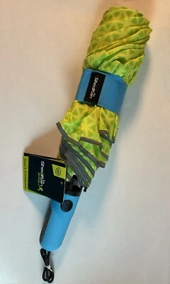 Paraguas compacto deportivo ShedRain Active 47" verde azul nuevo con etiquetas resistente al viento Foto 1 de 2