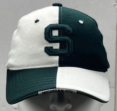 VINTAGE Michigan State Hat Zephyr 6 7/8 Fitted Cap Wool Blend Color Block 90s - Image 1 of 4