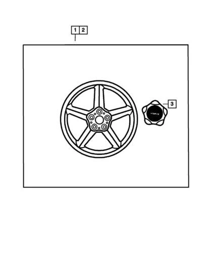 Genuine Mopar 2001-2008 Durango Dakota Ram 1500/2500 Wheel Center Cap 52013985AA - Image 1 of 1