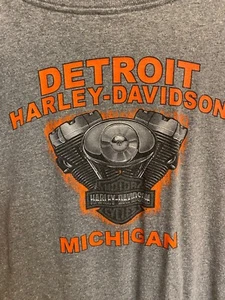 Vintage Harley-Davidson Detroit Biker Holoubek T Shirt XL Motorcycle - Picture 1 of 6