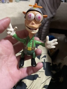 1993 Ren & Stimpy ARMY “REN HOEK” Bug Eyed figure & Helmet - Picture 1 of 3