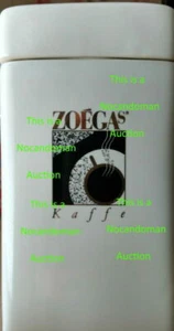 NEAR MINT RARE WHITE ZOEGAS KAFFE OF SWEDEN CERAMIC COFFEE CANISTER FREE SHIP US - Picture 1 of 3