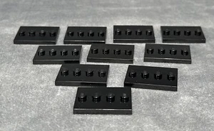 LEGO Lot of 10 3x4 Tile Plate 4 Center Studs Black Minifigure Stand Collectible - Picture 1 of 3