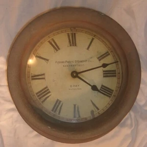 TIME WORKS BERKELEY "SHIP'S CLOCK" LOOKS COOL ISN'T WORKING NEEDS NEW MOTOR - Picture 1 of 6