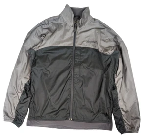 Marmot Mens Size M Nylon Shell Micro Fleece Lined Full Zip Jacket Gray Mesh Vent - Picture 1 of 12