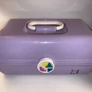 Vtg Caboodles Lavender Purple Makeup Storage Box Case Travel 80’s 90’s 5626 - Picture 1 of 19