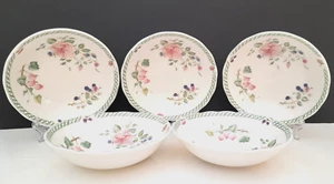Royal Doulton Victorian Garden Fluted Edge Soup/ Cereal Bowls Set of 5 ,TC1176 - Picture 1 of 12