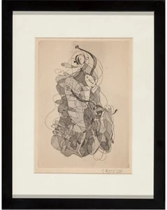 Georges Braque (1882-1963) The Dance 1934 Signed Etching on Paper Framed - Picture 1 of 2