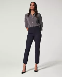 Spanx On-the-Go Polished Ankle Slim Women Pants 20365R Navy New size Medium M - Picture 1 of 16