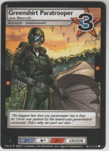 2004 Wizards Of The Coast G.I. JOE TCG #21 Greenshirt Paratrooper WOTC - Picture 1 of 1
