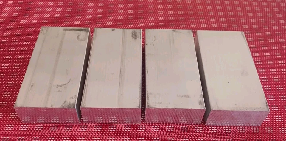 4 Pc 1" X 2" X 3" aluminum 6061 T6511 new solid plate flat bar stock mill block - Image 1 of 1