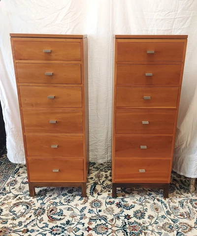 Pair of Stickley Metropolitan Collection Cherry Modern Lingerie Chests Cover