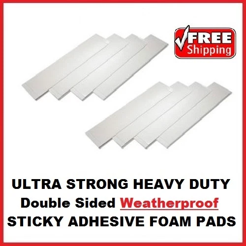 24x Number Plate Double Sided Foam Adhesive Fixing Pads Weatherproof Sticky Pads - Image 1 of 1