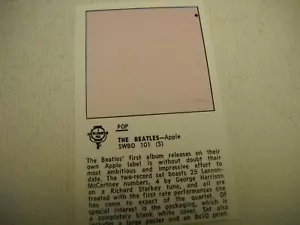 The BEATLES Apple Records SWBO 101 original 1968 music biz promo lp review  - Picture 1 of 1