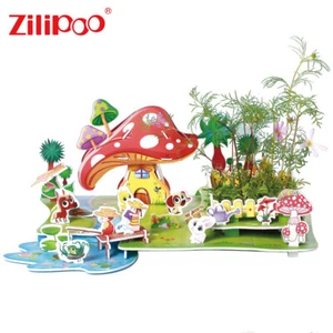 Zilipoo 3D Botanic Puzzle and Mini Garden, Education Toy, Rural Scenery, Ages 3+ - Picture 1 of 12