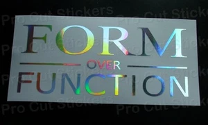 Form Over Function Silver Hologram Neo Chrome Stickers Decals Scene Low JDM - Picture 1 of 3