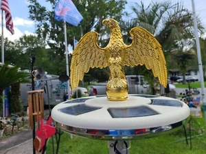 Flagpole Eagle Topper Gold Finial Ornament for 20/25/30Ft Telescopic Sectional - Picture 1 of 9