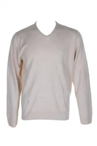 Weatherproof Antique Ivory Long-Sleeve Textured V-Neck Sweater M - Picture 1 of 3