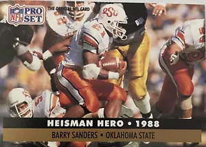 1991 Pro Set Football - #39 Barry Sanders - Heisman Hero - Detroit Lions - Picture 1 of 2