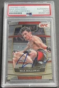 Max Holloway 2022 Select Base Card Signed UFC Fighter PSA/DNA Slabbed - Picture 1 of 2