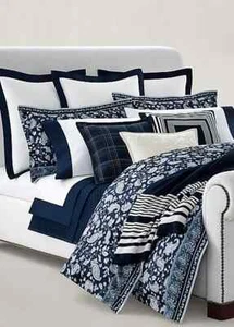 Stunning Ralph Lauren Delphine Paisley Duvet Full/Queen Navy Blue NEW MSRP $355 - Picture 1 of 8