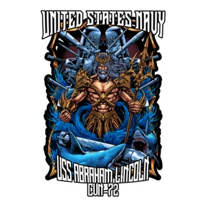 USS Abraham Lincoln United States Navy King Neptune Court Shellback 3" USN Decal - Picture 1 of 1