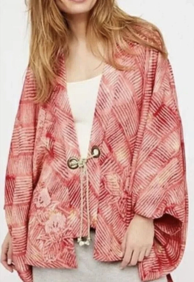 Jaqueta Blazer Free People OS Shibori Kimono Nova sem etiquetas - Imagem 1 de 2