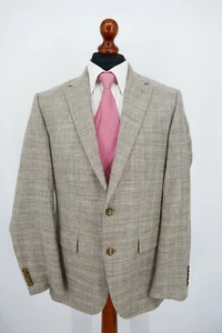 Chaqueta Hugo Boss Selection talla 50 lana virgen lino seda etiqueta marrón NUEVO - Imagen 1 de 11