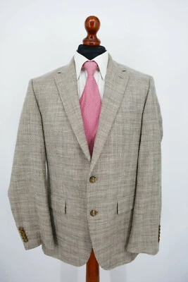 Hugo Boss Selection Sakko Gr.50 Schurwolle Leinen Seide Brown Label NEU - Bild 1 von 4