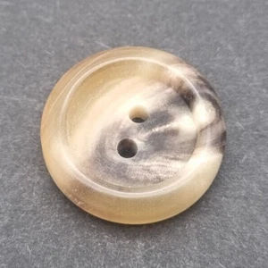 Dicker heller Büffelhorn 2-Loch-Knopf 18-28 mm / Horn Button Bouton Corne C70 - Bild 1 von 15