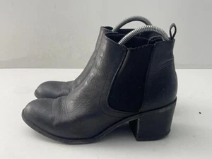Office London Ladies Black Leather Chelsea Ankle Boots Shoes UK 5 EUR 38 B214 - Picture 1 of 7
