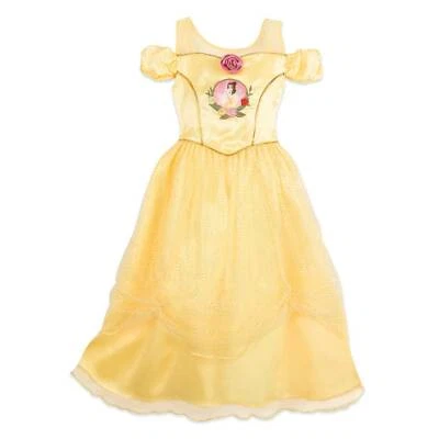 NUEVO CON ETIQUETAS Disney Store Belle Deluxe Camisón Disfraz Niña La Bella y la Bestia Foto 1 de 3