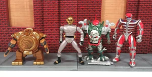 Vintage MMPR 4 Action Figure Lot Power Rangers Zeo 1996 Cog Lord Zedd Mechanizer - Picture 1 of 9