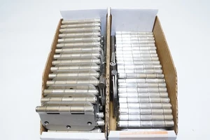 KEINE SCHRAUBEN! Menge 99 Rund Türscharnier Satin Nickel 3,5"X3,5" B 5/8" Radius - Bild 1 von 3