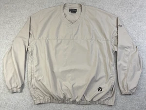 FootJoy Giacca a Vento Pullover Giacca Uomo 2XL Beige Manica Lunga Tasche Golf - Foto 1 di 10