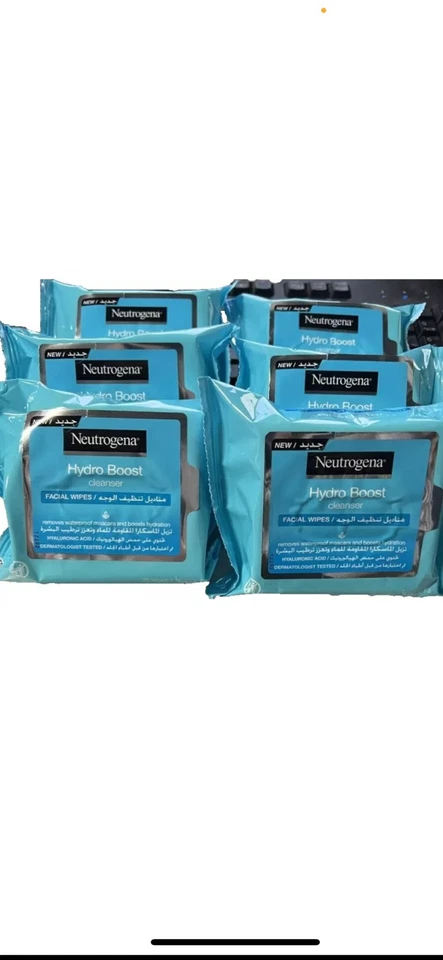 Toallitas faciales limpiadoras Neutrogena Hydro Boost 150 unidades en total paquete de 6 Foto 1 de 1